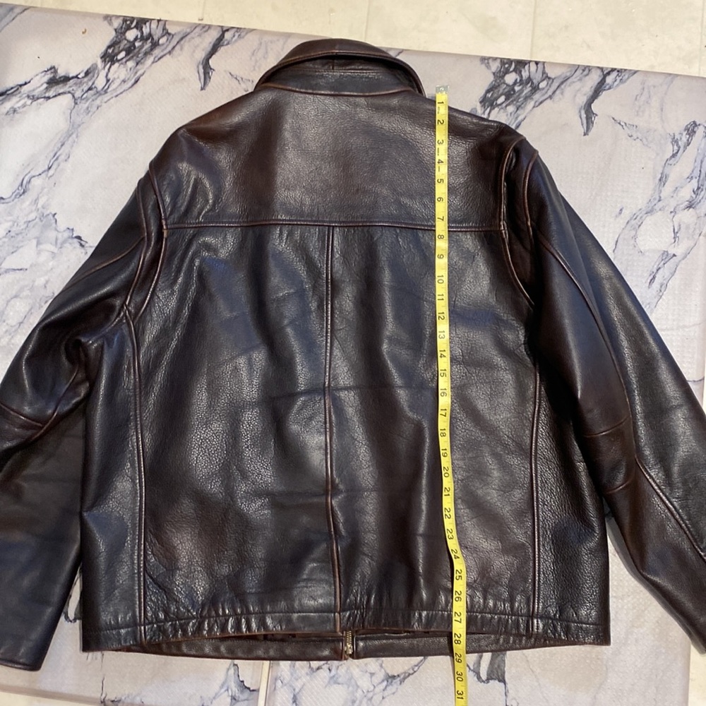 Mens Leather Y2K Bomber Jacket! Like New! Worn 1x! Quilted Liner/Pockets! XL🔥🎄 - Picture 12 of 13